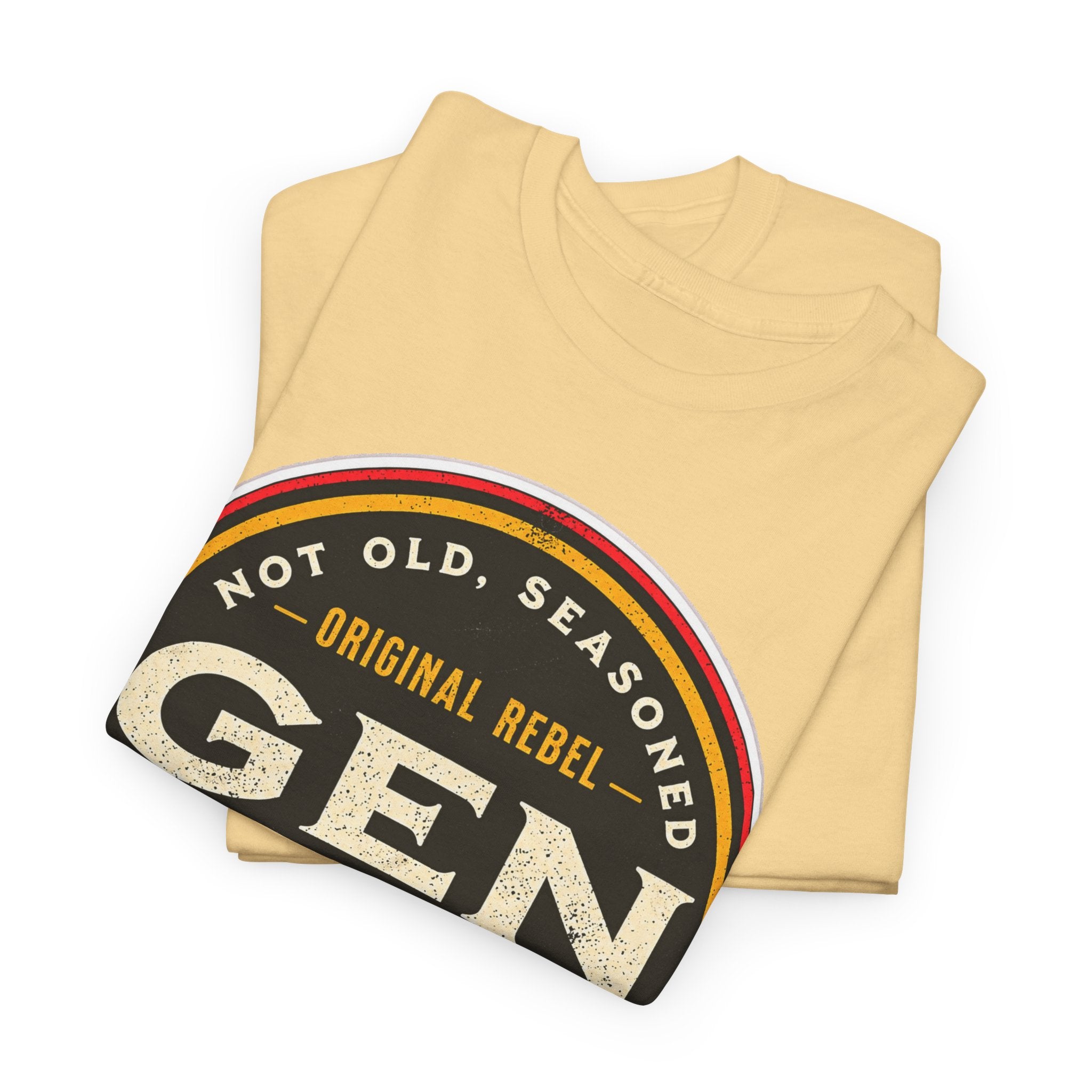 Gen X Tee - 'Not Old, Seasoned' Vintage Rebel Graphic T-Shirt (1965-1980)