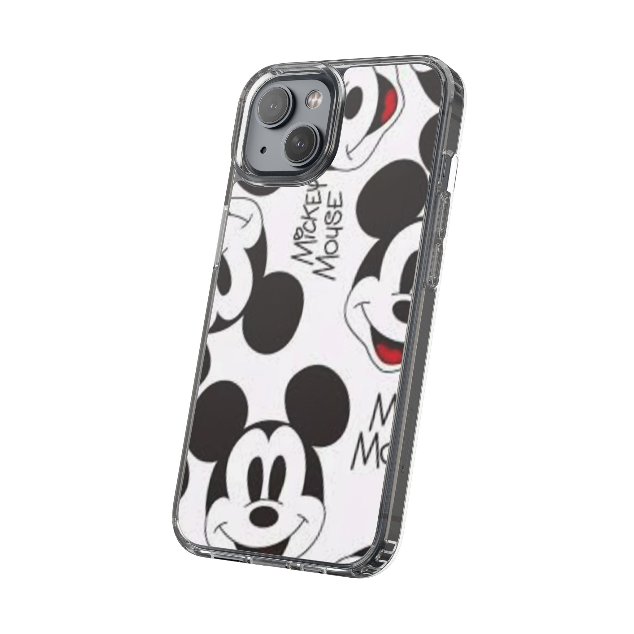Mickey Mouse Clear Phone Case – Retro Cartoon Pattern Clear Case