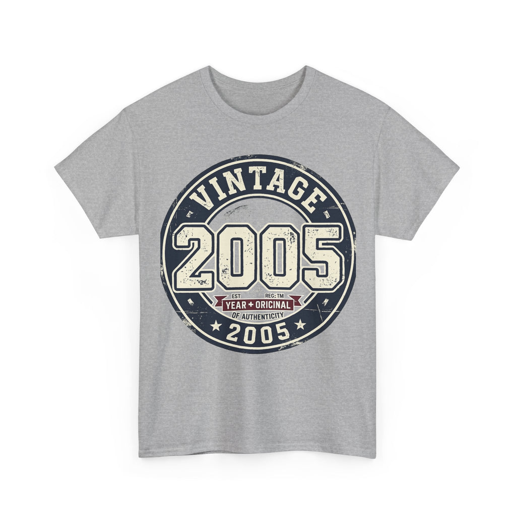 Vintage 2005 T-Shirt — Retro Birth Year Graphic Tee