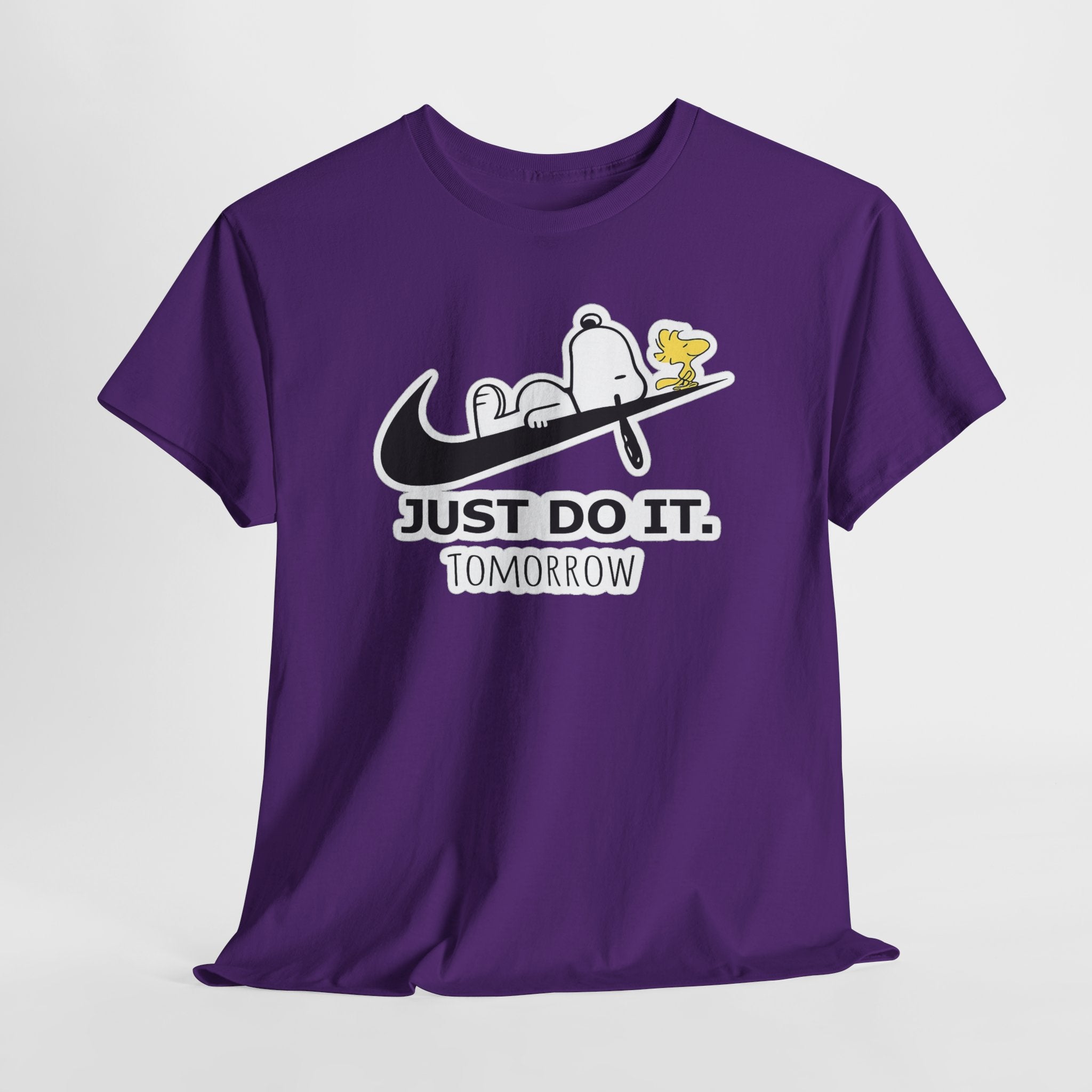 Snoopy "Just Do It Tomorrow" Graphic Cotton T-Shirt