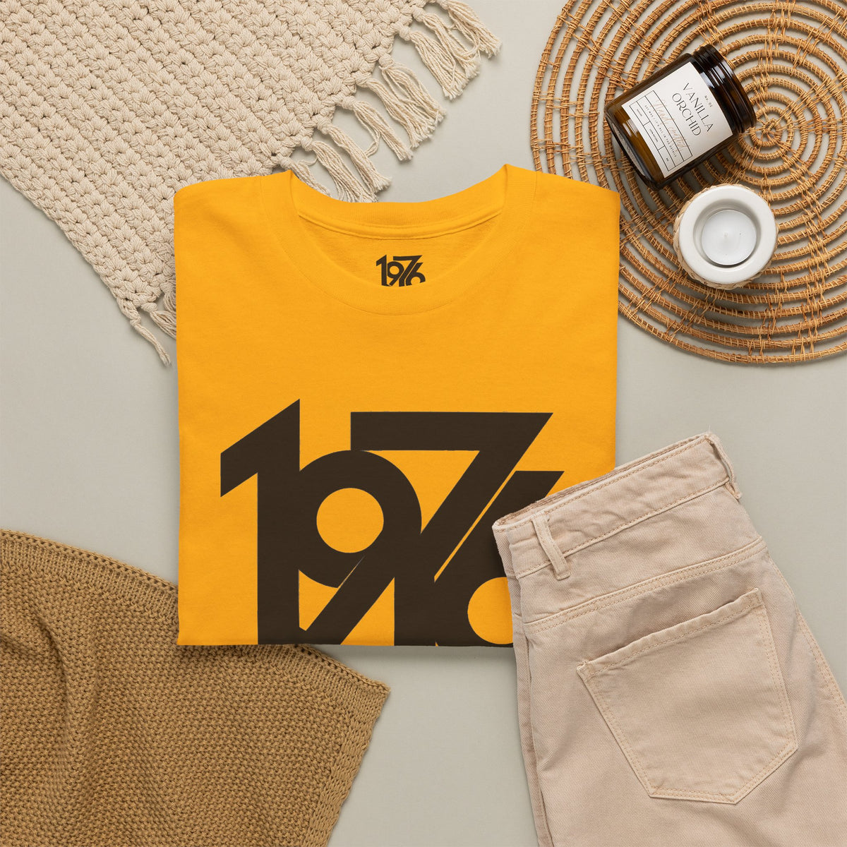 1976 Collection Logo Cotton T-Shirt — Vintage Year Graphic Tee
