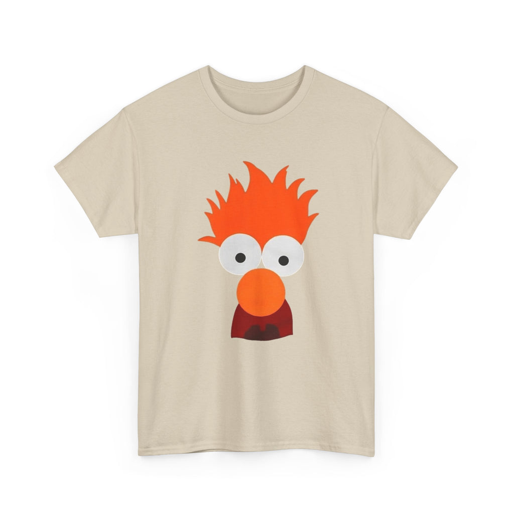Beaker-Inspired Graphic Tee — Cute Orange Muppet Face T-Shirt