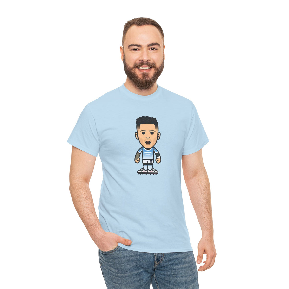 Enzo Fernandez Manchester City Cartoon Cotton T-Shirt