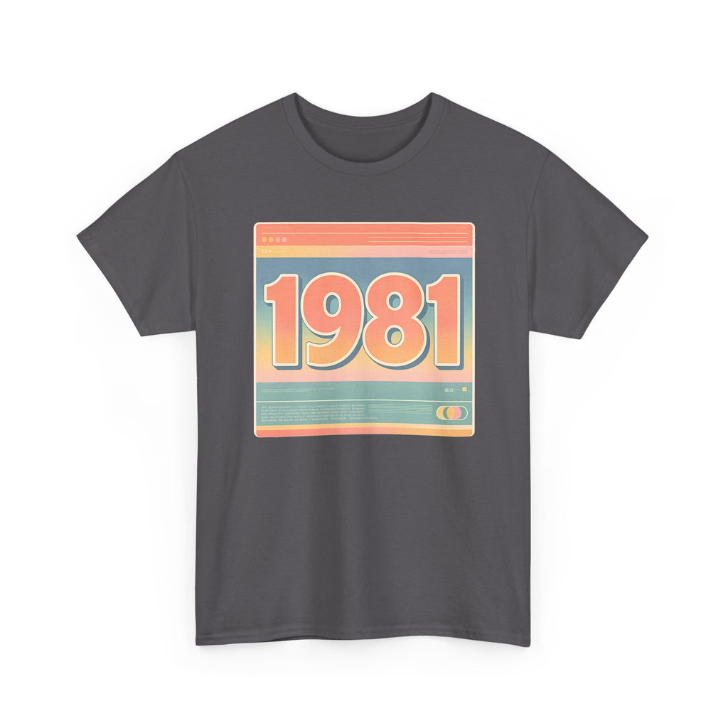 Vintage 1981 Retro Tee — 40th Birthday Gift Shirt