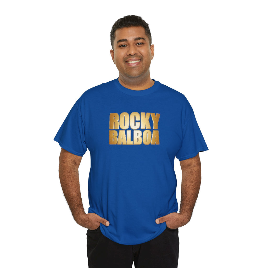Rocky Balboa Gold Logo Tee — Retro Boxing Movie Fan T-Shirt