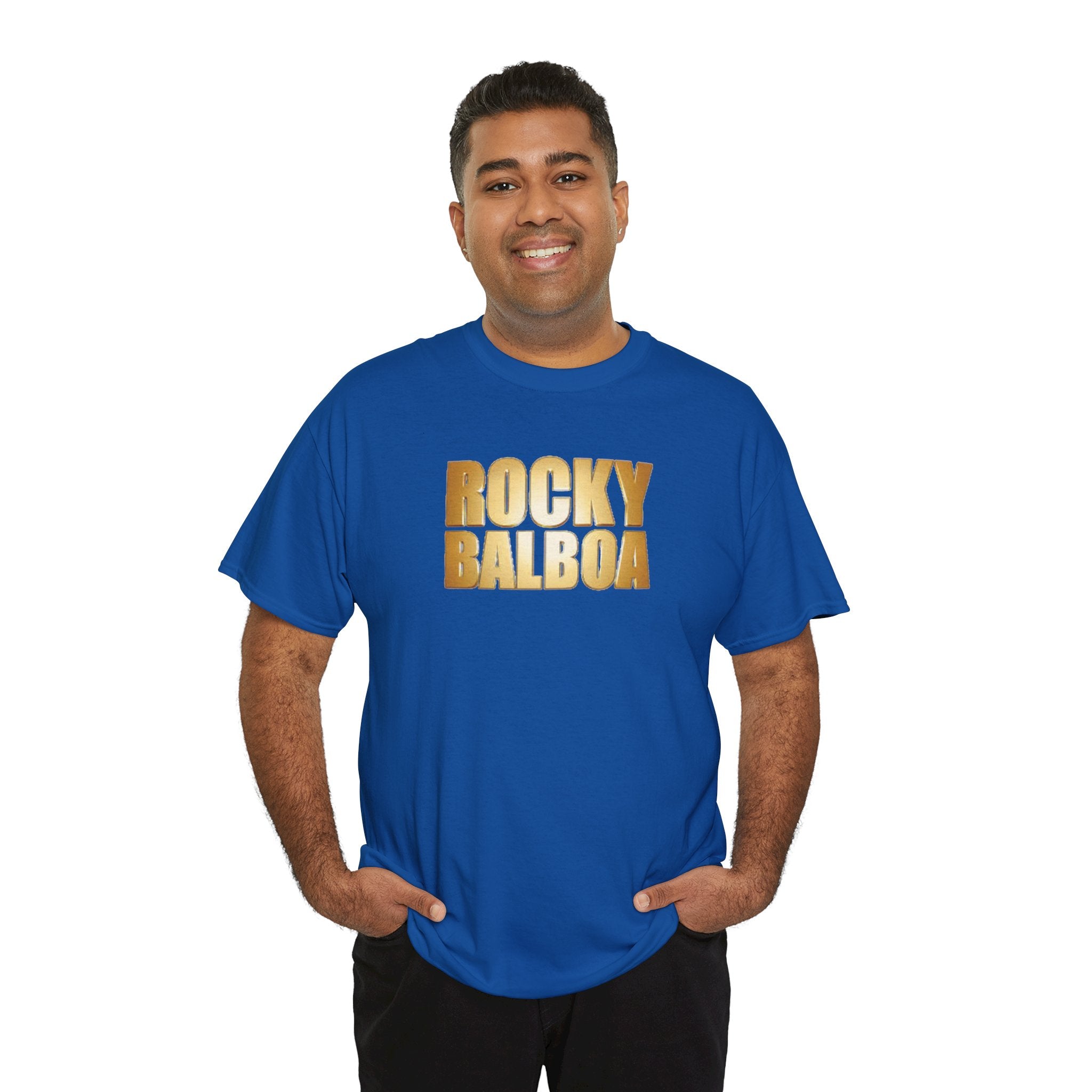 Rocky Balboa Gold Logo Tee — Retro Boxing Movie Fan T-Shirt