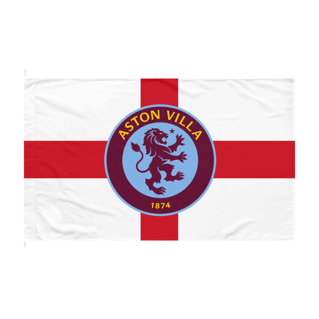 Aston Villa St George Cross Flag — Double-Sided Football Supporter Banner