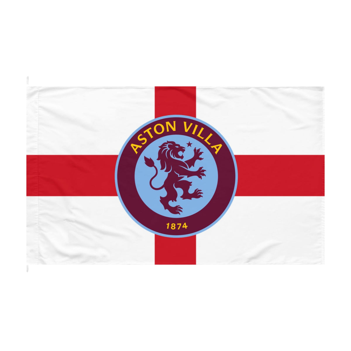 Aston Villa St George Cross Flag — Double-Sided Football Supporter Banner