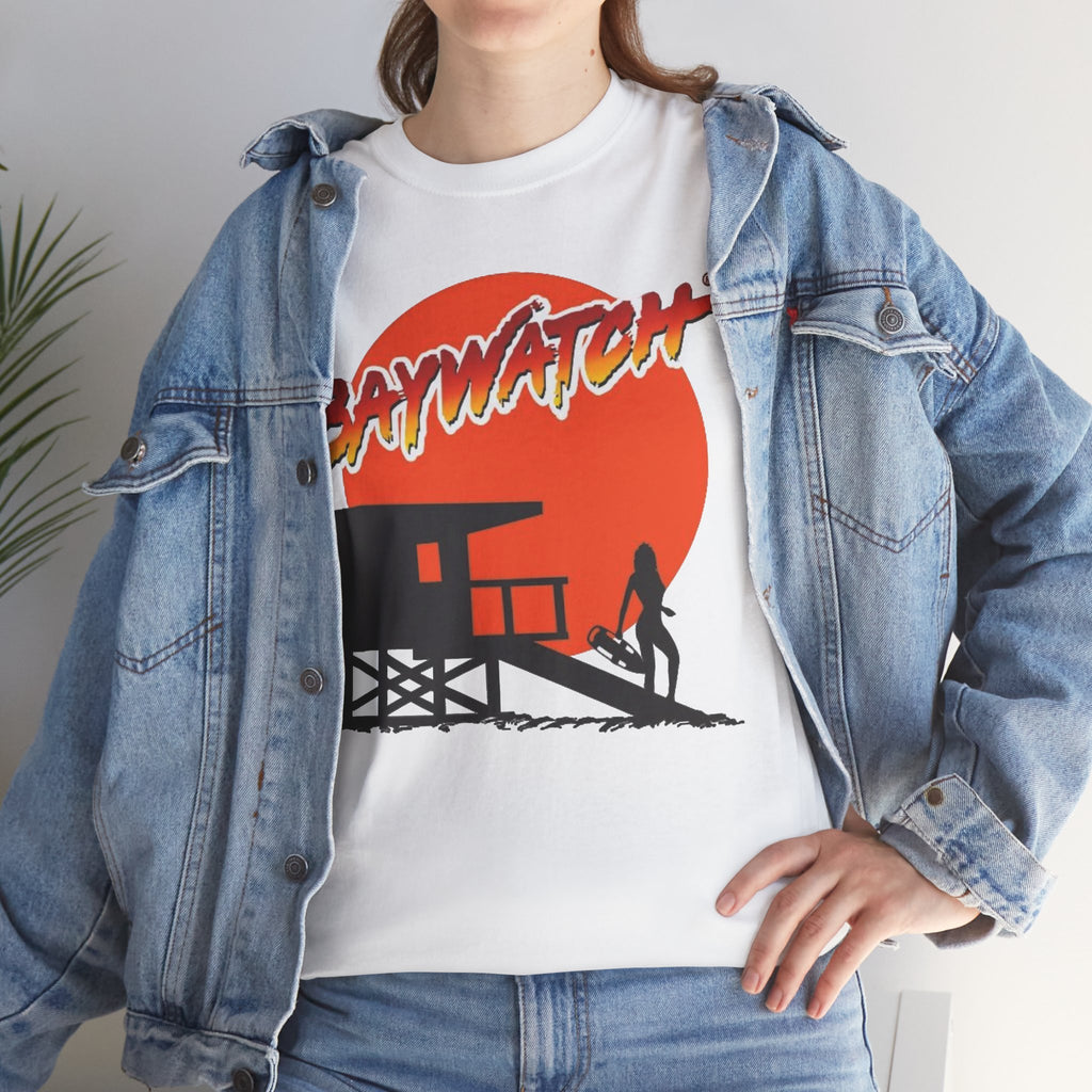 Baywatch Lifeguard Sunset Cotton T-Shirt