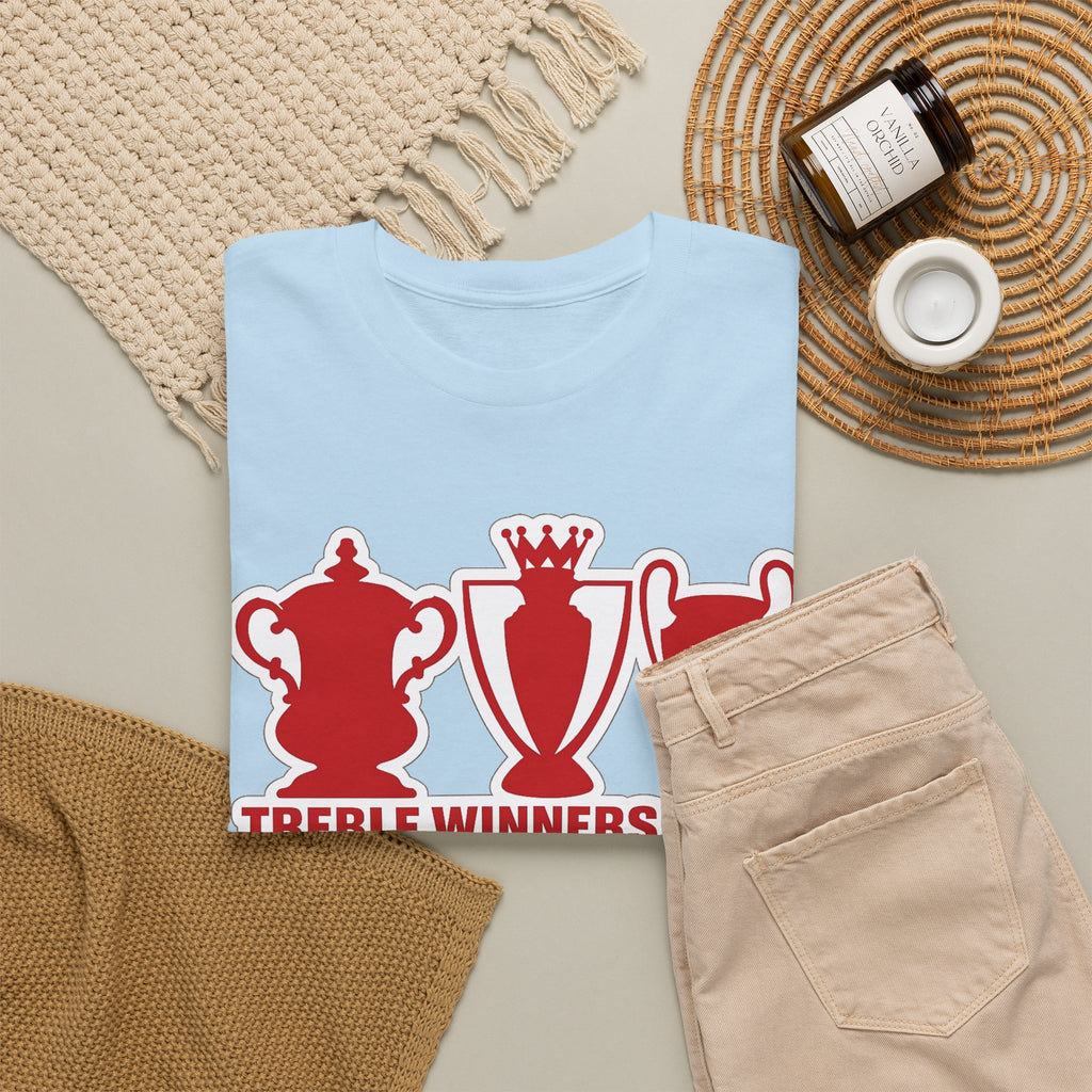 Manchester United Treble Winners 1999 Trophy Graphic Cotton T-Shirt