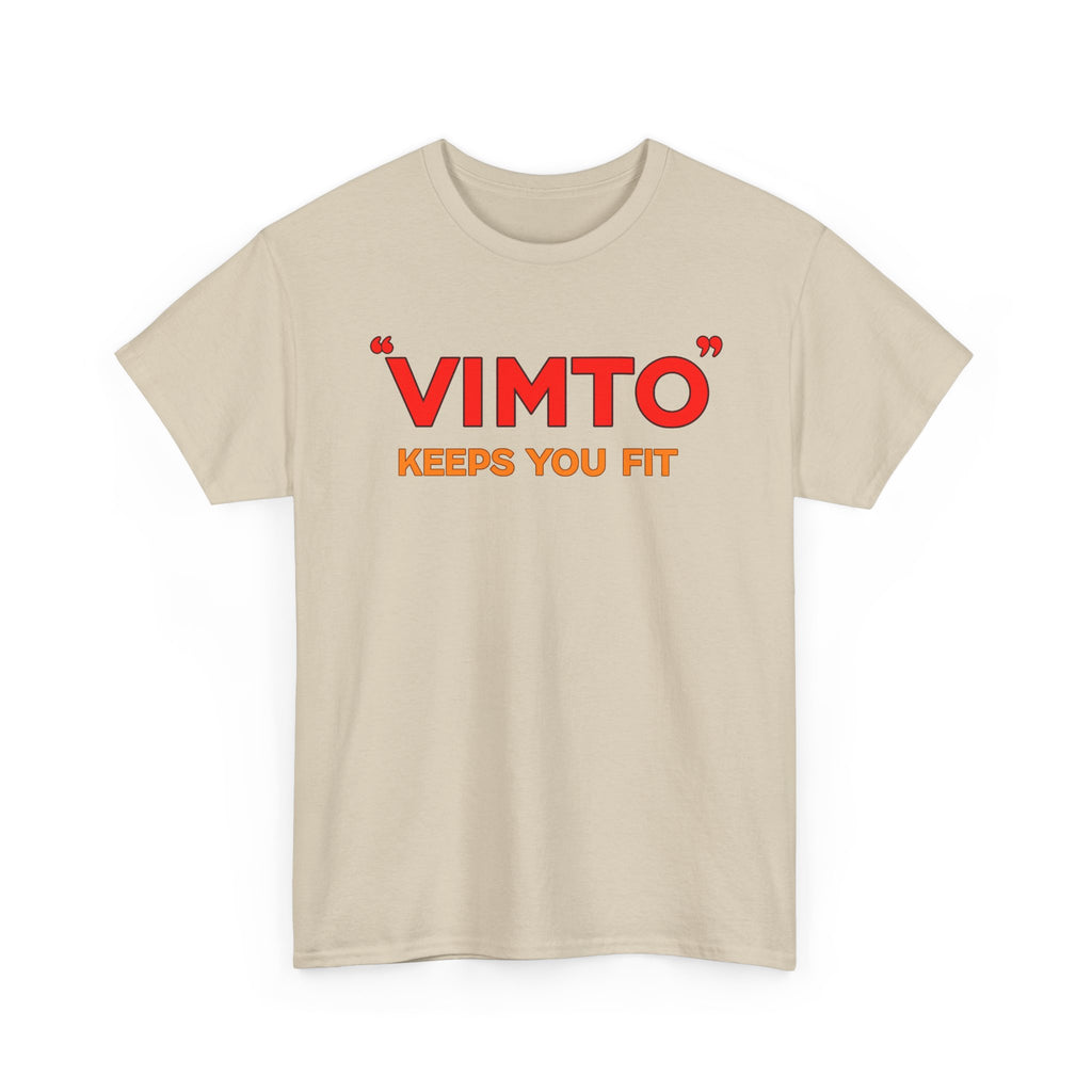 VIMTO "Keeps You Fit" Graphic Tee — Retro Beverage Logo T-Shirt