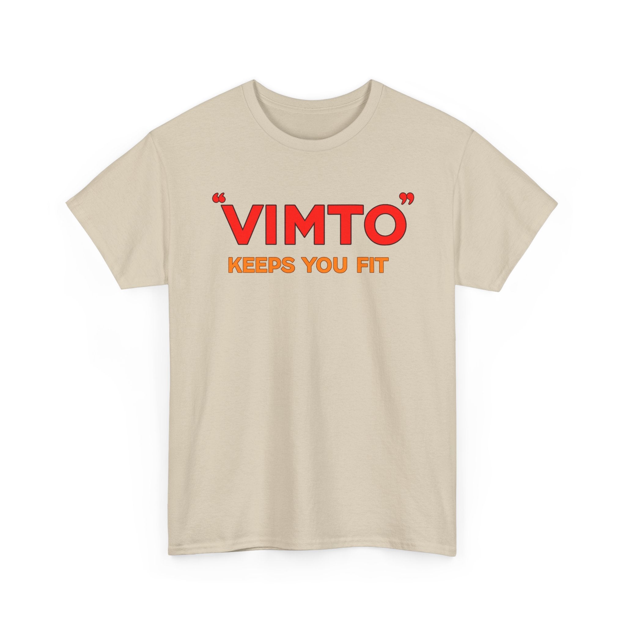 VIMTO "Keeps You Fit" Graphic Tee — Retro Beverage Logo T-Shirt