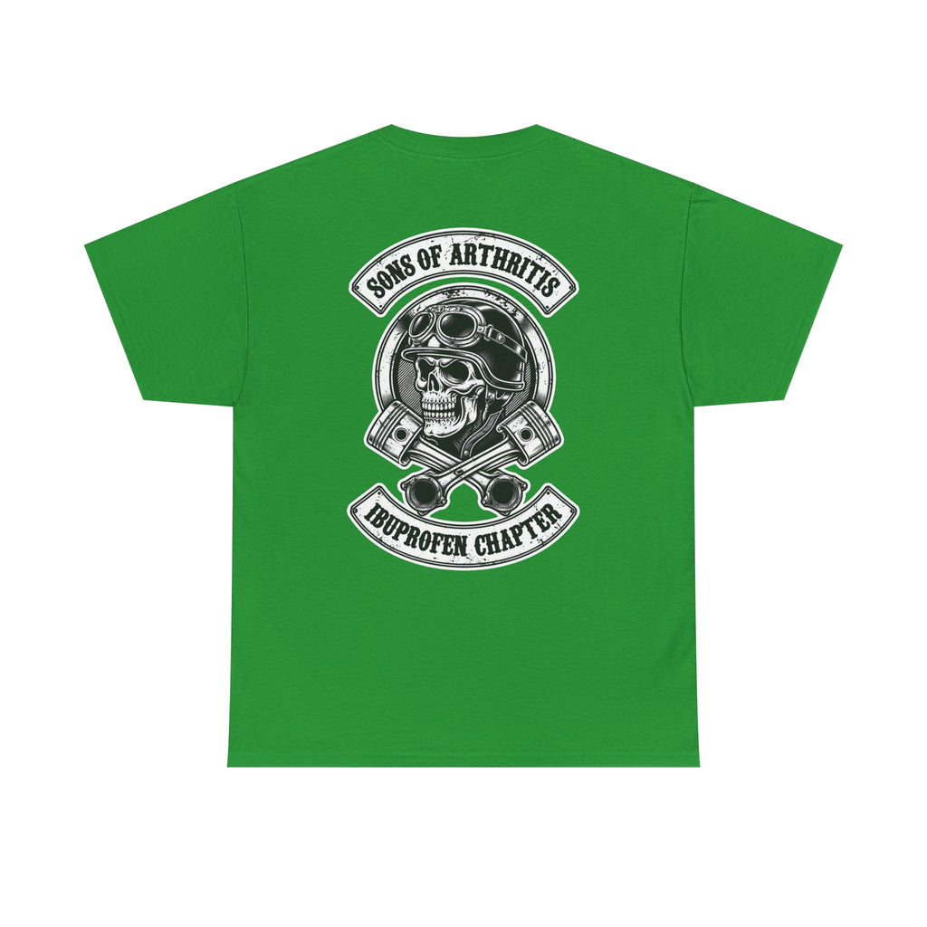 Sons of Arthritis Tee — Humorous Biker Skull "Ibuprofen Chapter" T-Shirt
