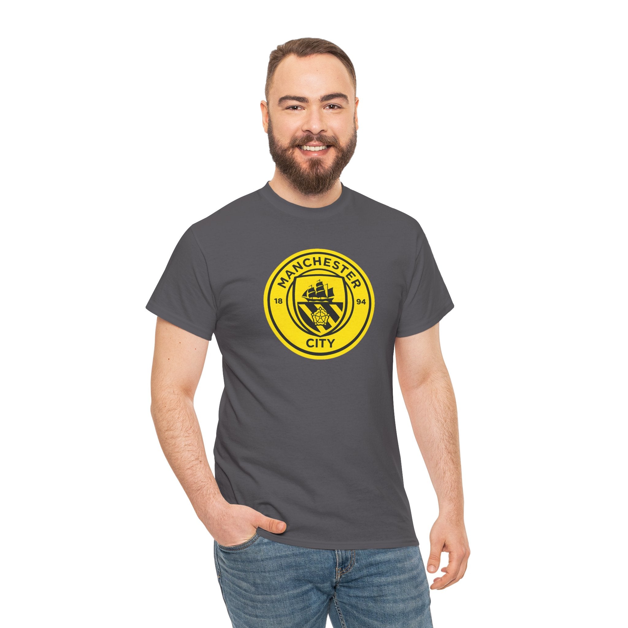 Manchester City Yellow Crest T-Shirt