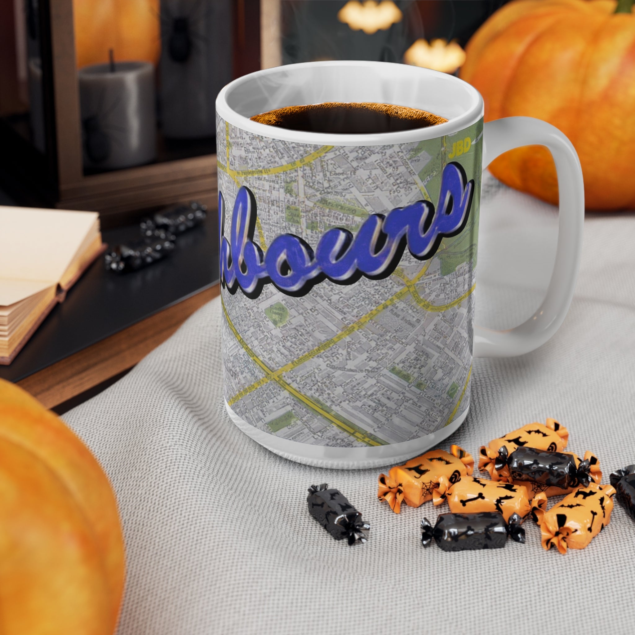 Neighbours Classic TV Soap  Map Ceramic Mug – Personalized City Map Coffee Cup (11oz/15oz)