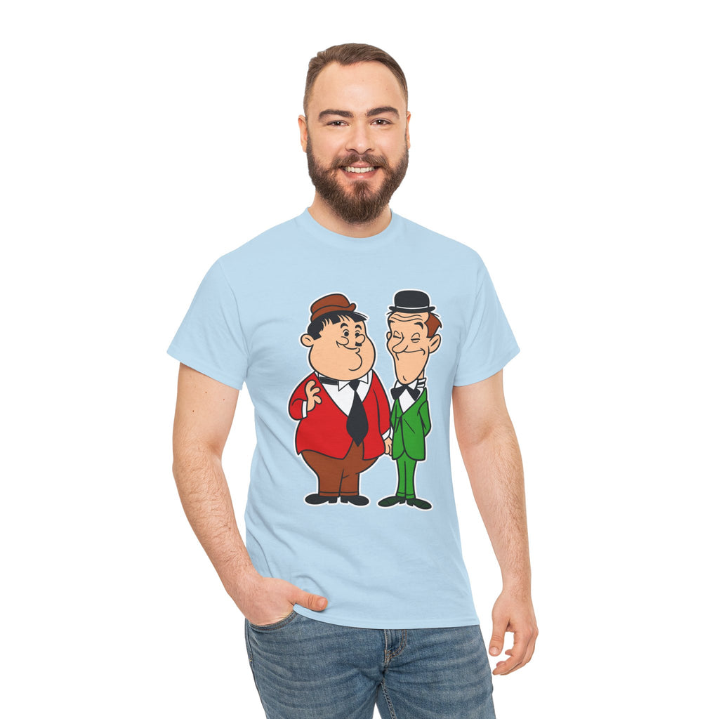 Comedy Duo Vintage Cartoon Cotton T-Shirt