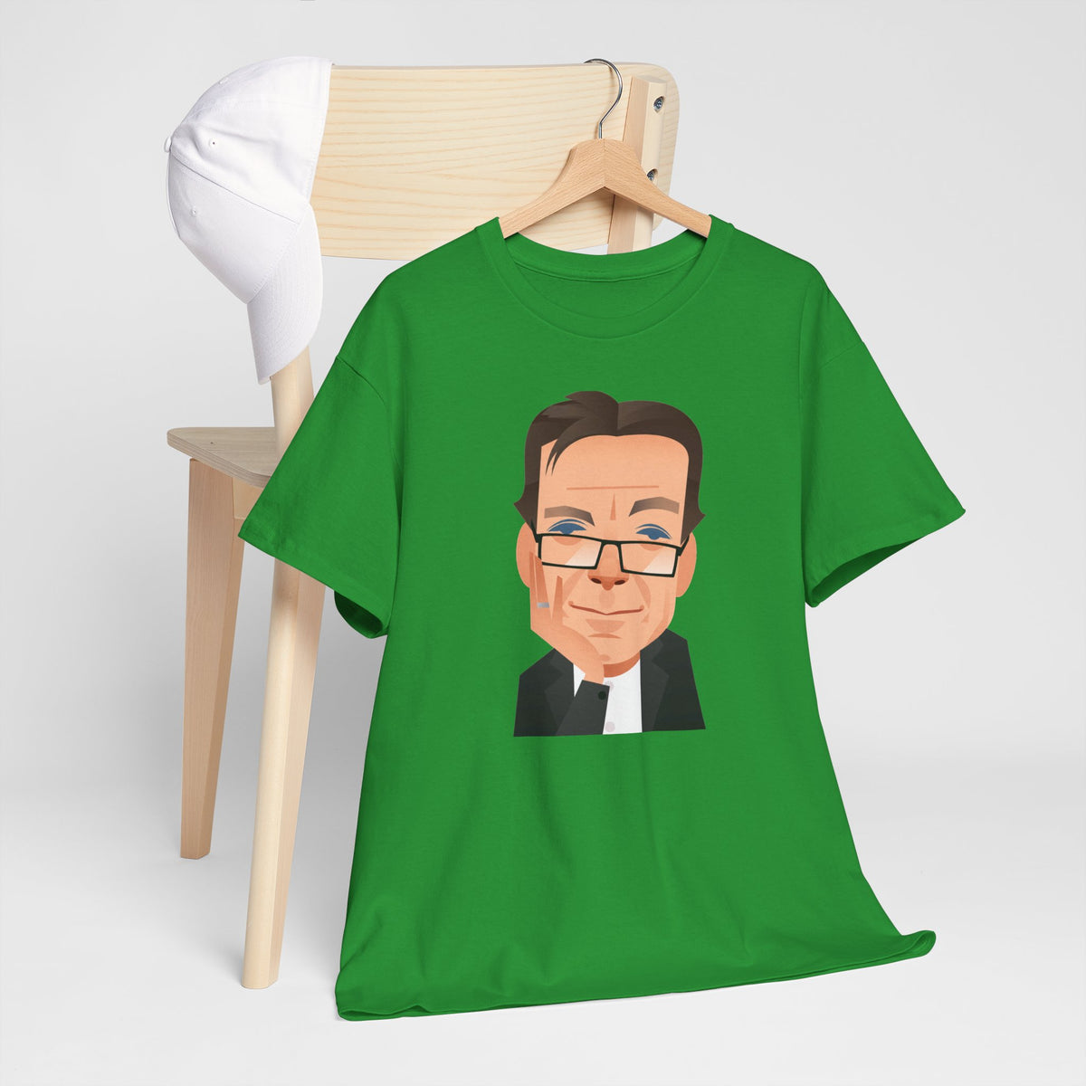 Tony Wilson Manchester Legend Caricature Gentleman Face Cotton T-Shirt