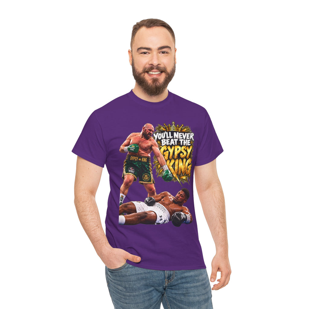 Boxing Graphic Tee – "You'll Never Beat the Gypsy King" Fight Shirt