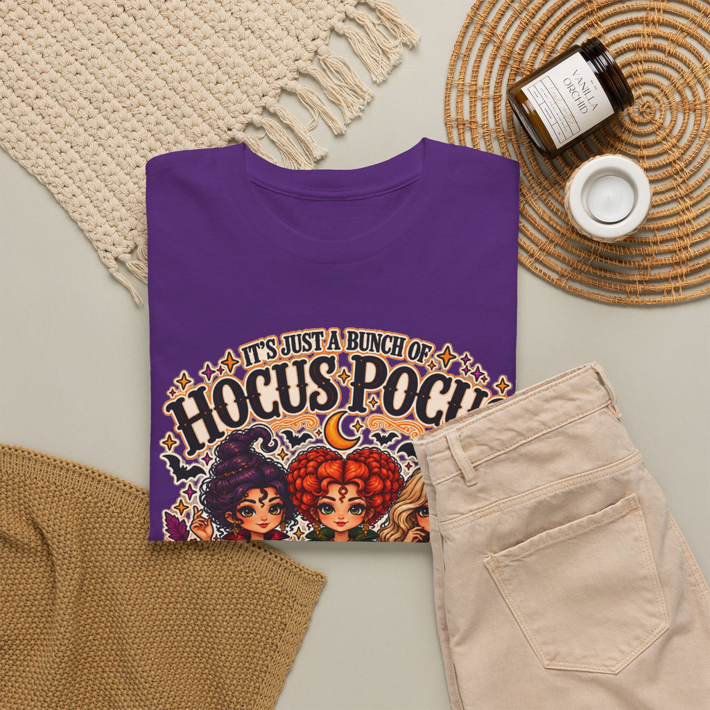 Hocus Pocus Witch Tee — "It's Just a Bunch of #HocusPocus" Halloween T-Shirt