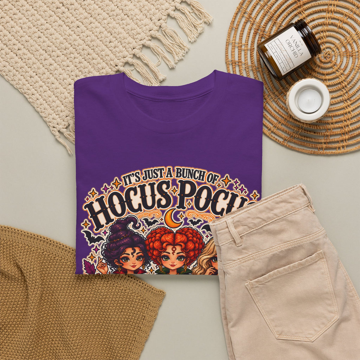 Hocus Pocus Witch Tee — "It's Just a Bunch of #HocusPocus" Halloween T-Shirt