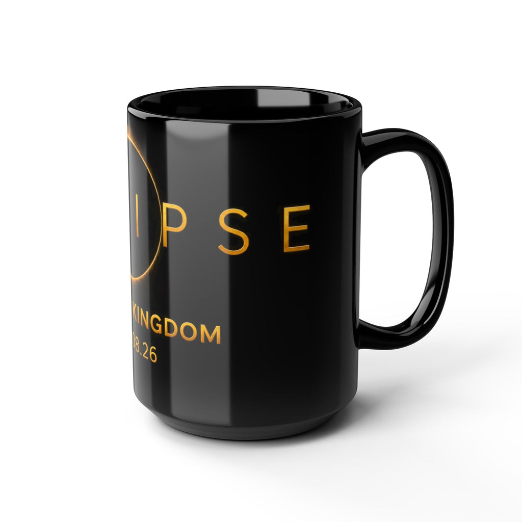 Eclipse 2026 Souvenir Mug — United Kingdom 12.08.26 Black Ceramic