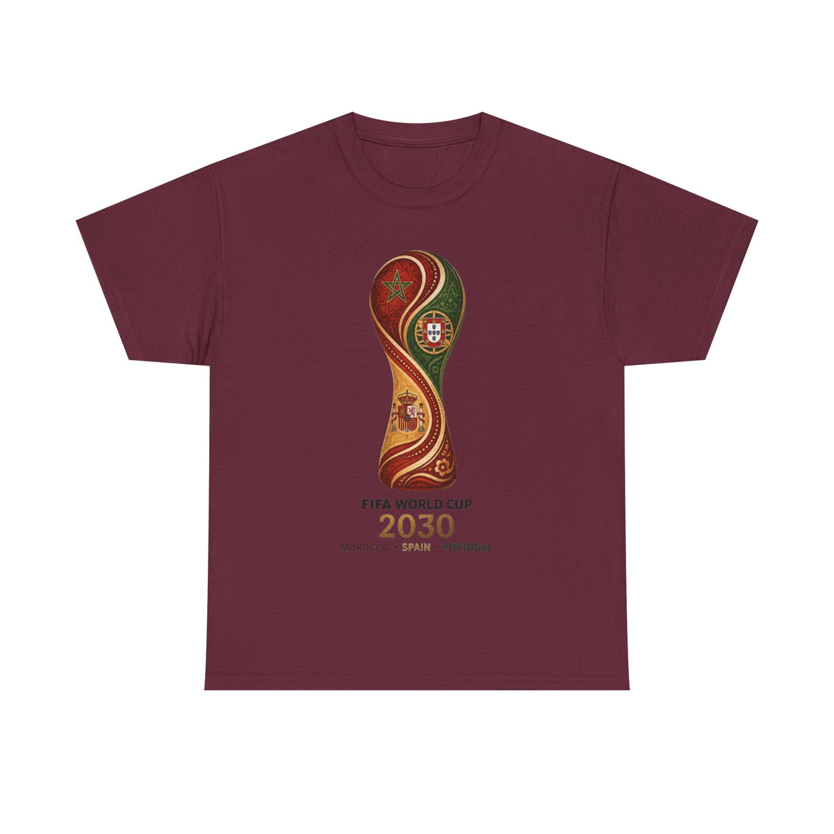 FIFA World Cup 2030 Trophy T-Shirt — Morocco Spain Portugal Official Design