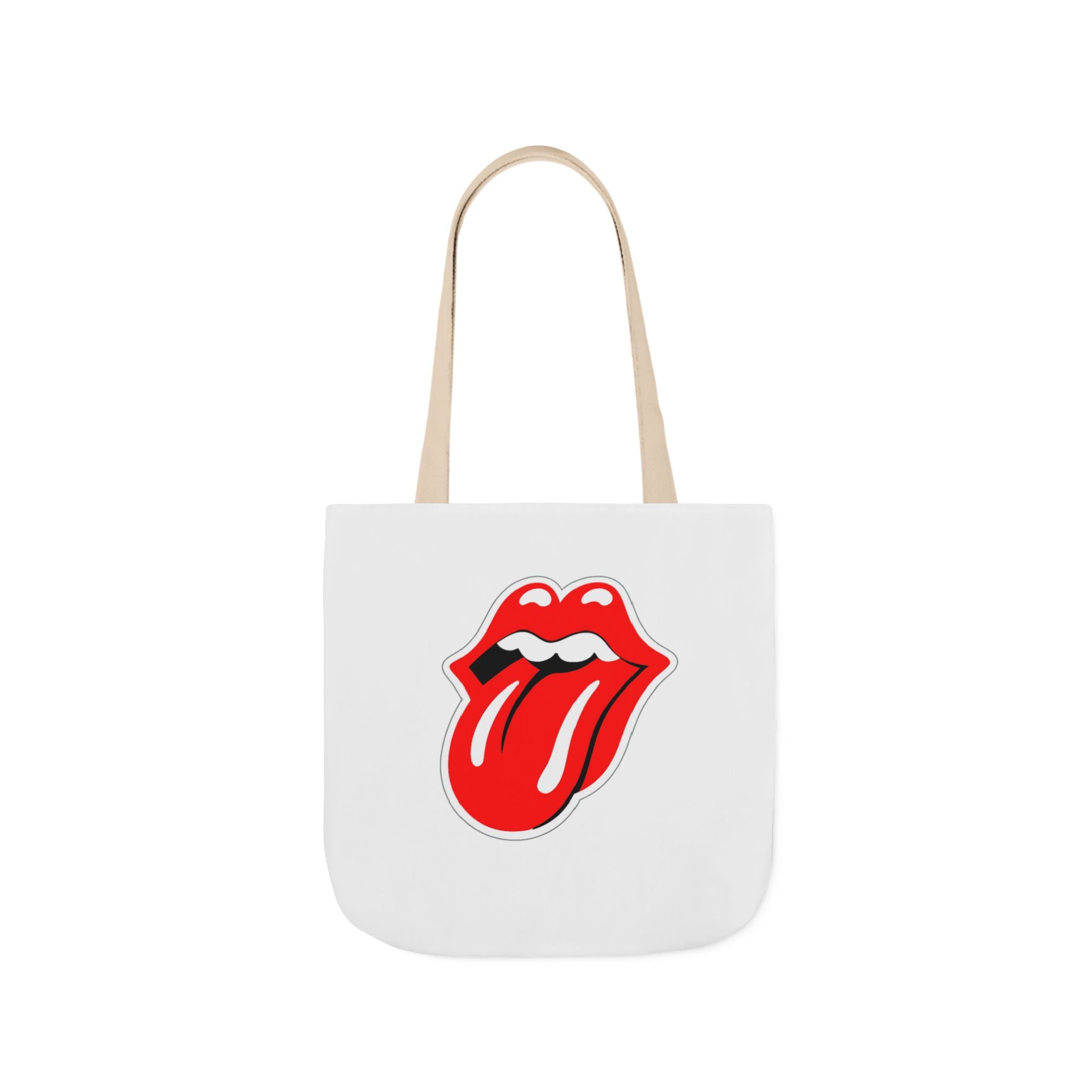Rock & Roll Tongue Canvas Tote Bag — Retro Lip Graphic