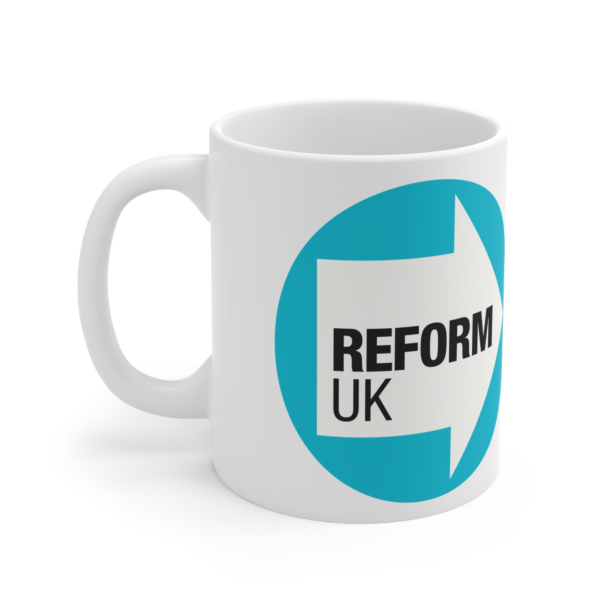 Reform UK Logo Mug — Ceramic Coffee Cup (11oz & 15oz)