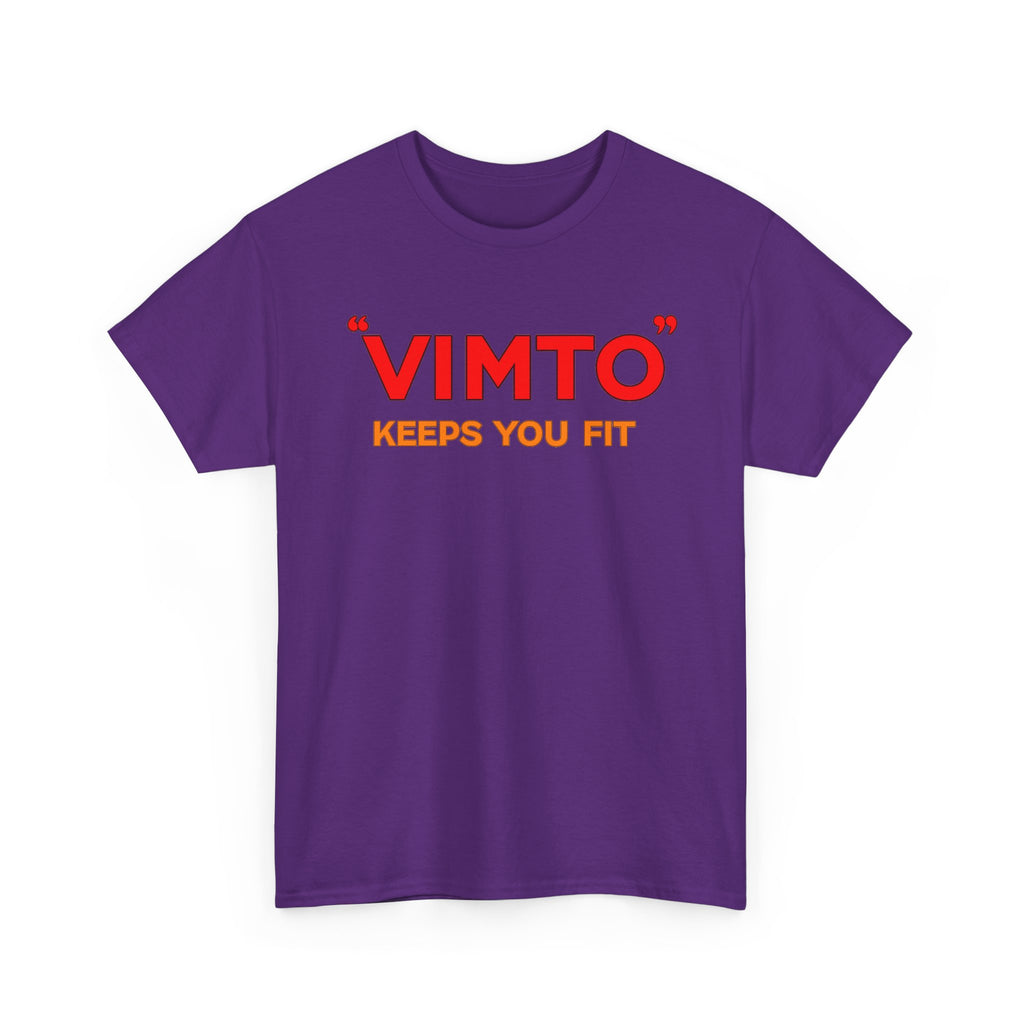 VIMTO "Keeps You Fit" Graphic Tee — Retro Beverage Logo T-Shirt