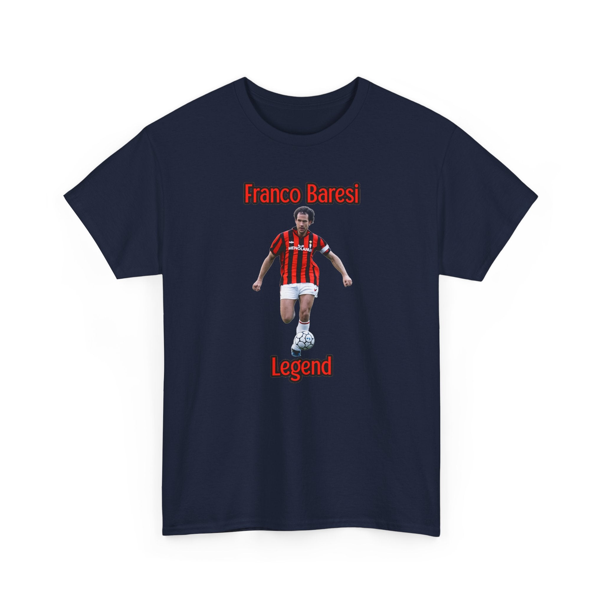 Franco Baresi Legend Tee — AC Milan Retro Soccer Graphic T-Shirt