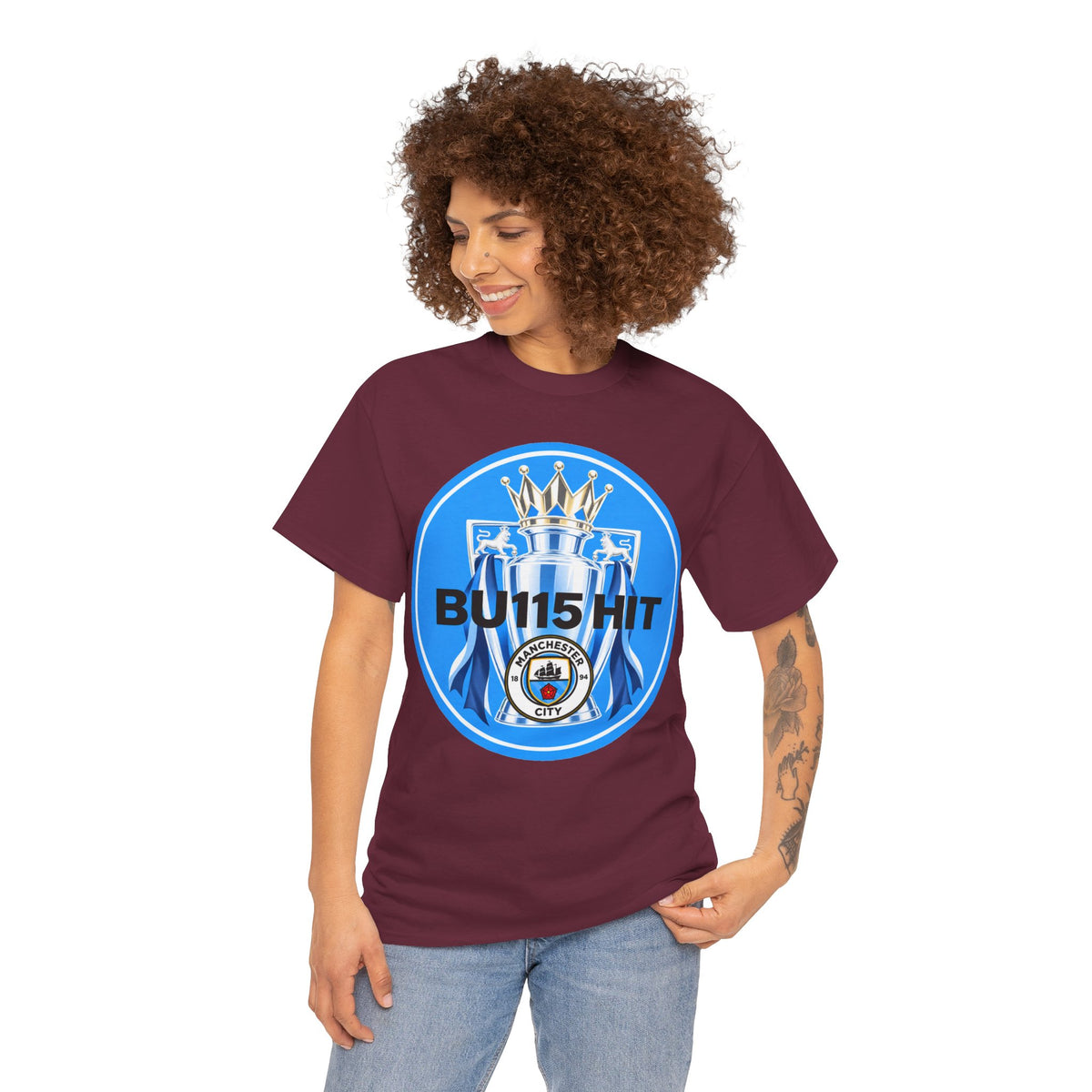 Manchester City 'BU115 HIT' Fan Cotton T-Shirt