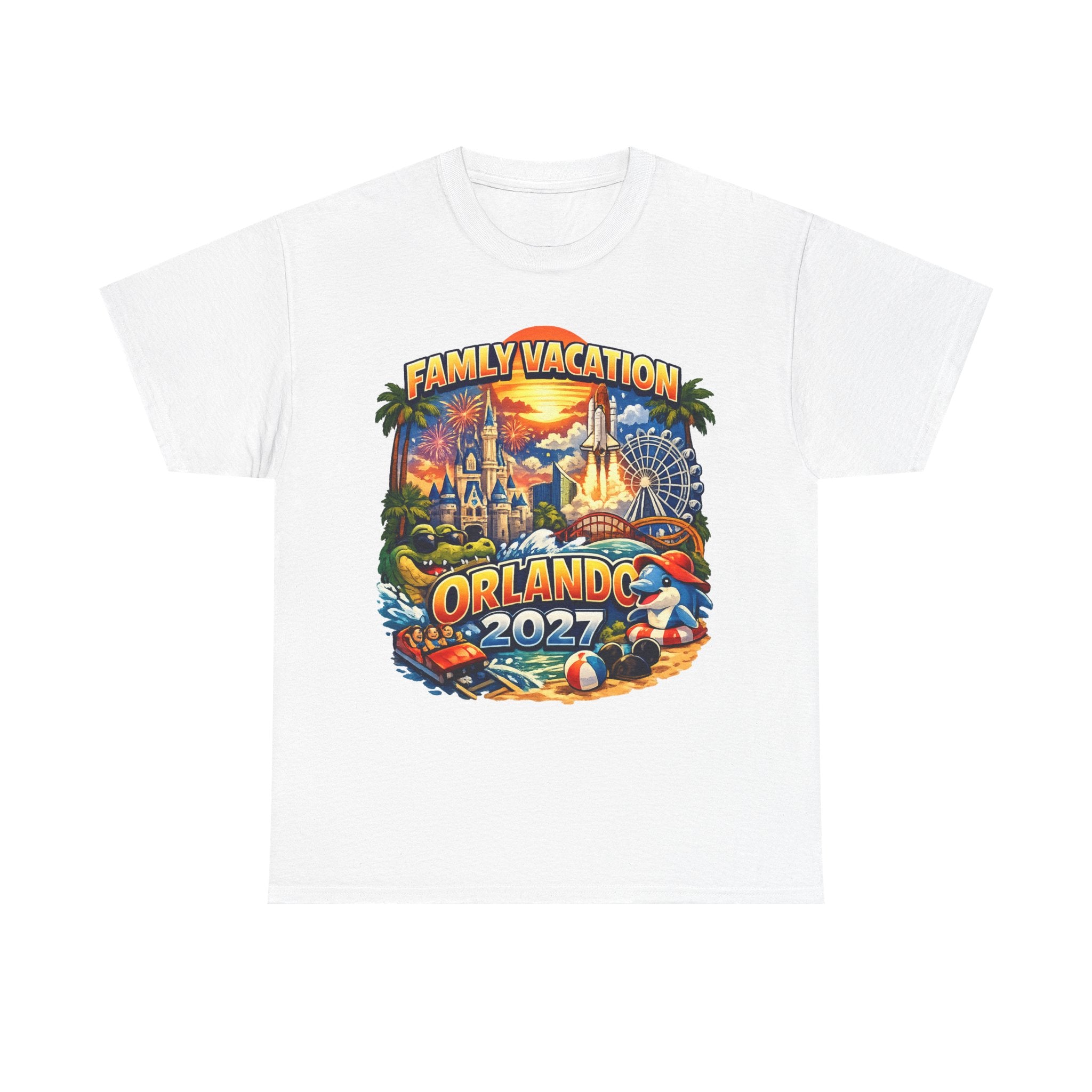 Family Vacation Orlando 2027 T-Shirt — Vintage Theme Park Souvenir Tee