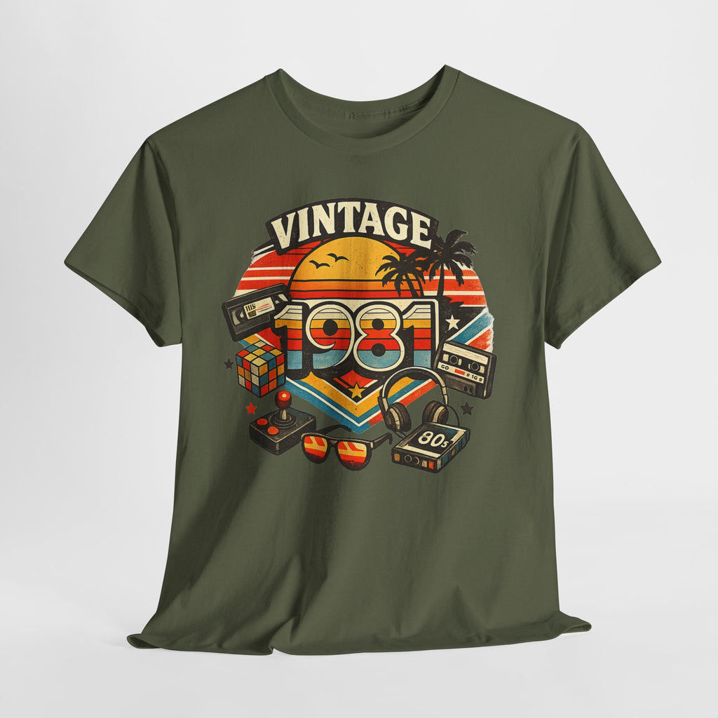 Vintage 1981 Retro Tee — 80s Nostalgia Graphic T-Shirt