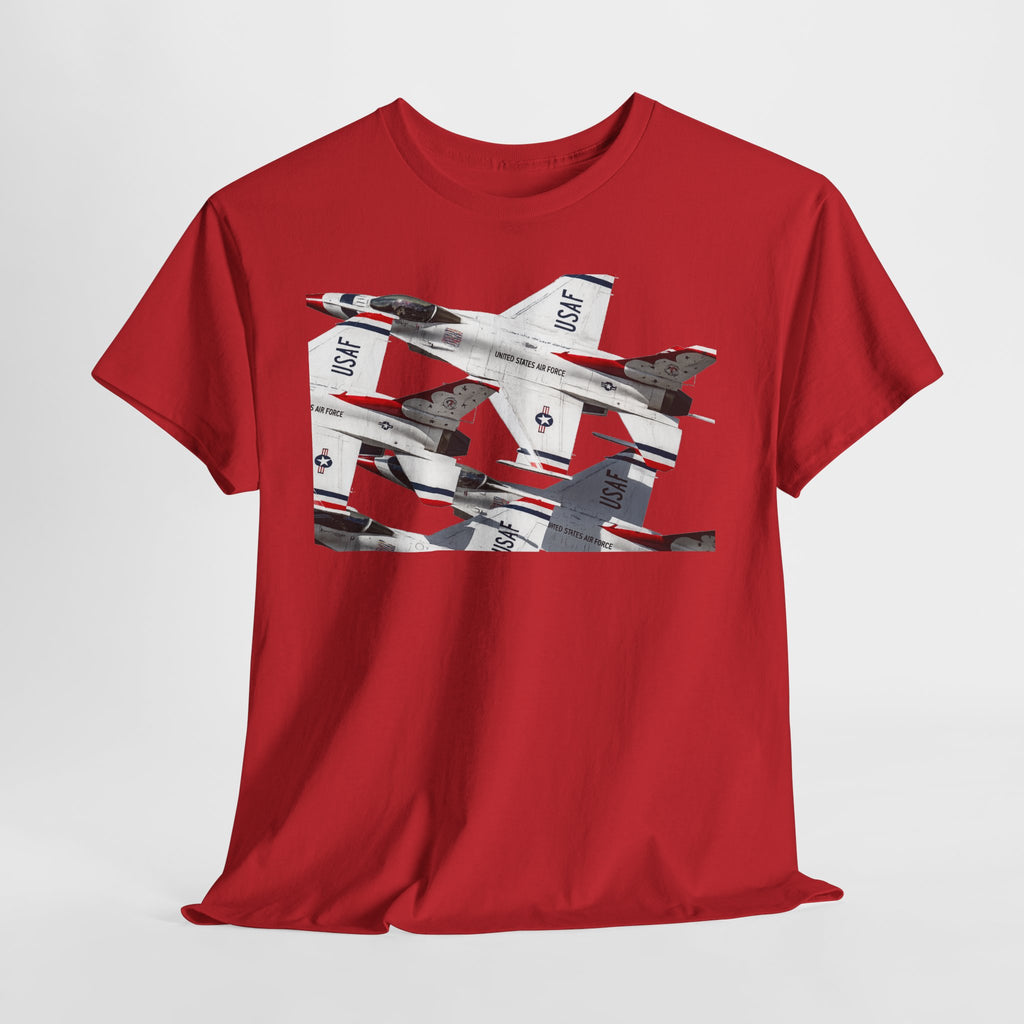 Thunderbirds Jet Formation T‑Shirt — Military Aviation Fighter Jets Tee