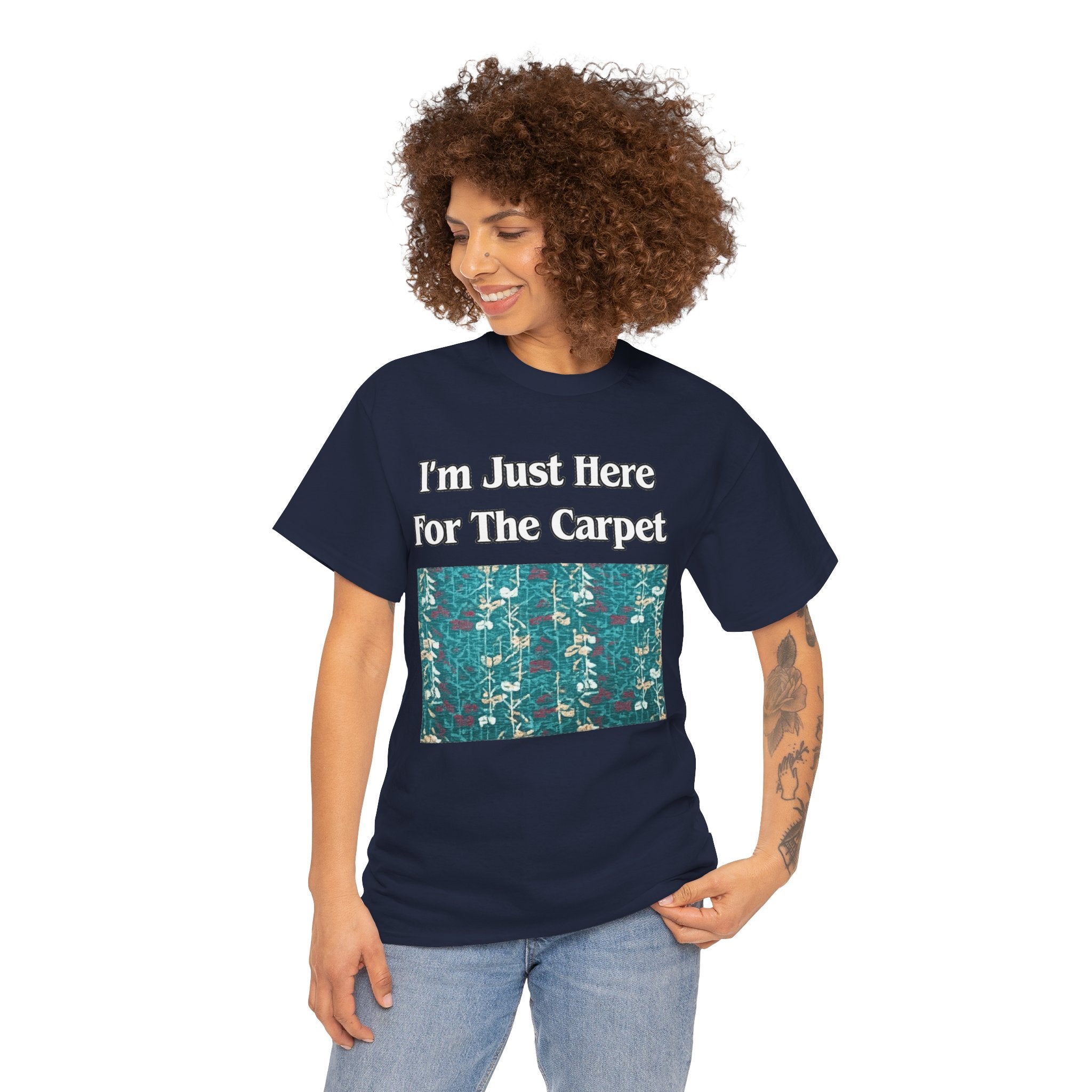 Orlando Airport Carpet Lover T-Shirt — "I'm Just Here For The Carpet" Graphic Tee
