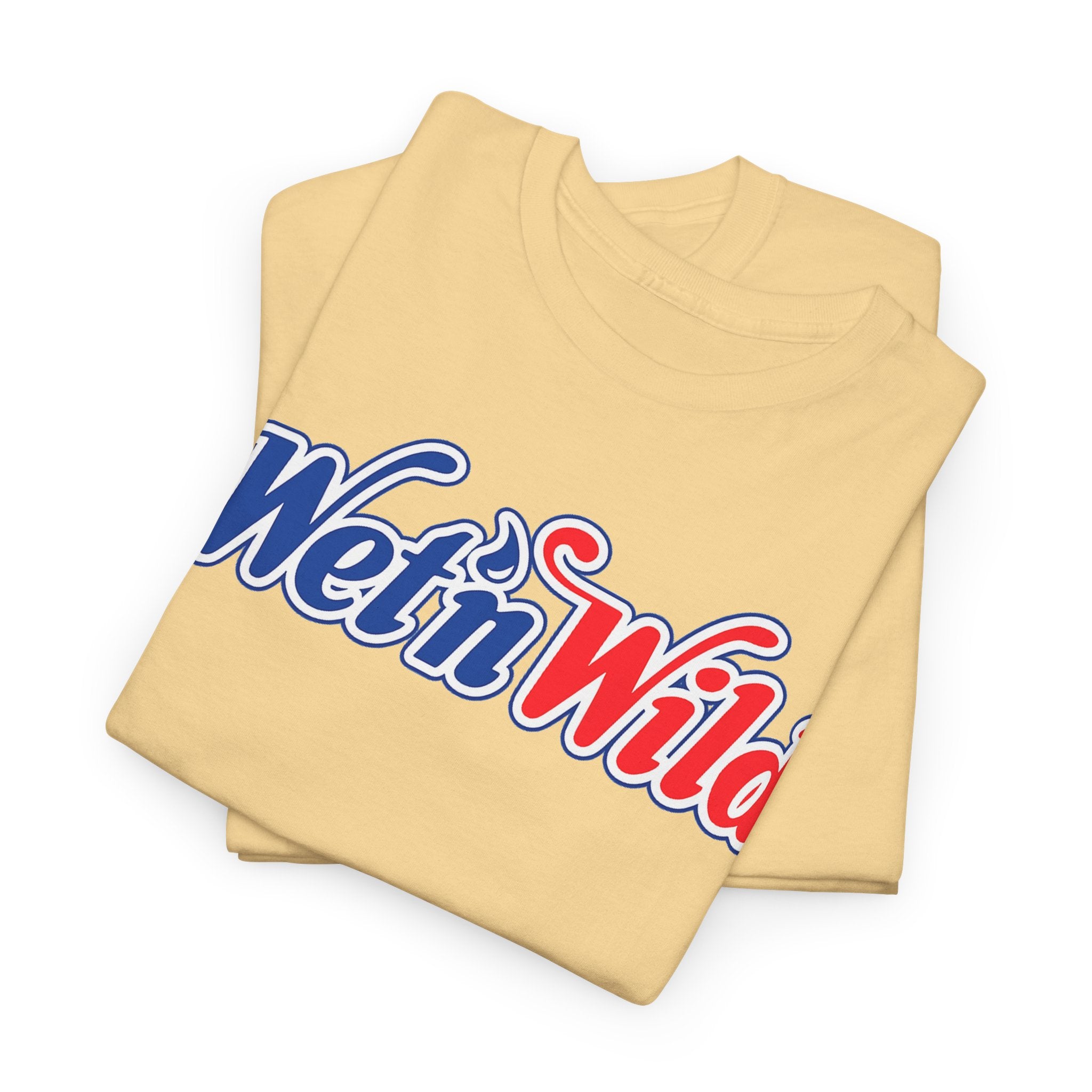 Wet 'n Wild Retro Script T-Shirt — Red & Blue Patriotic Graphic Tee