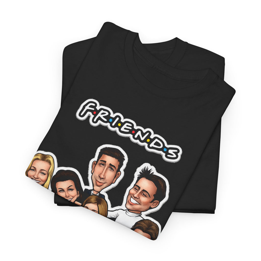 Friends TV Show Cartoon Cast T-Shirt — Iconic Couch Graphic Tee