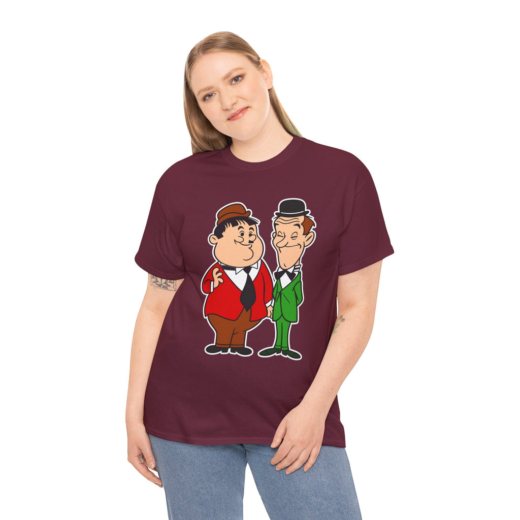 Comedy Duo Vintage Cartoon Cotton T-Shirt