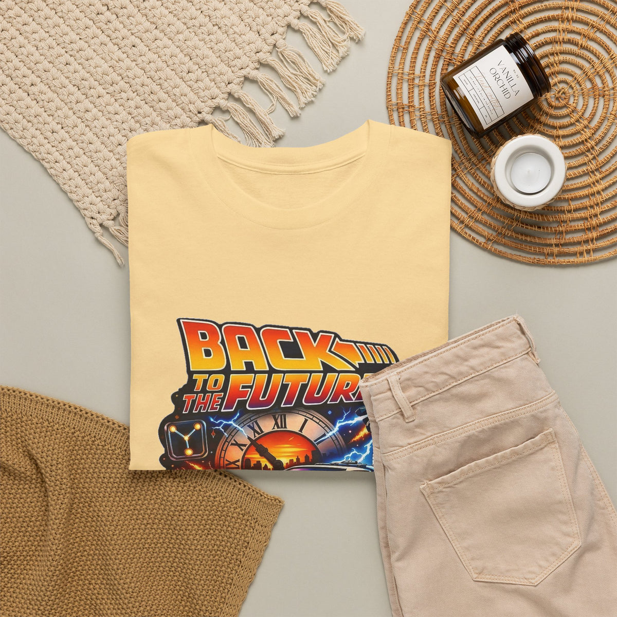 Back to the Future Graphic Tee – Retro 1985 DeLorean Design