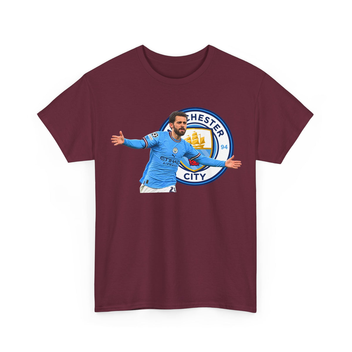 Bernardo Silva Manchester City Football Club Graphic Tee — Celebratory Player Design