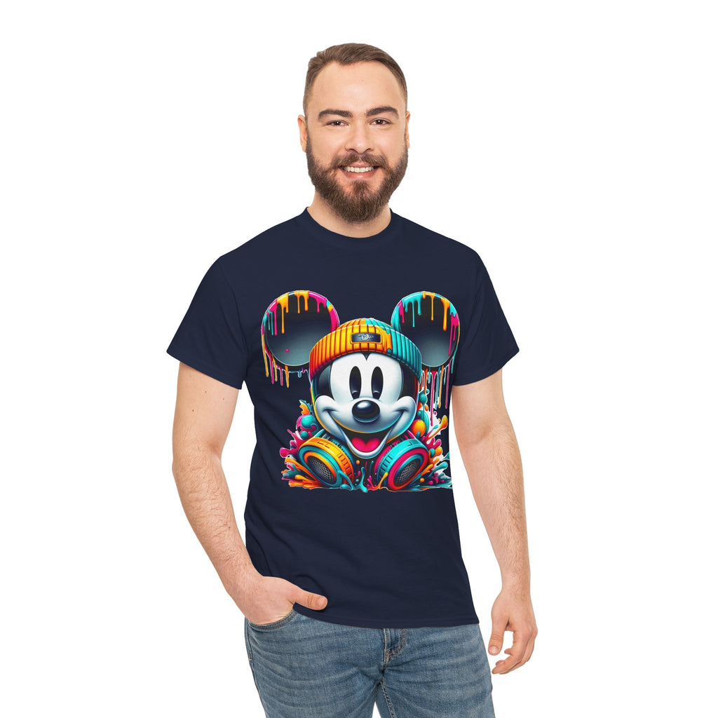 Mickey Graphic Tee — Colorful Street Art Mouse Character T-Shirt