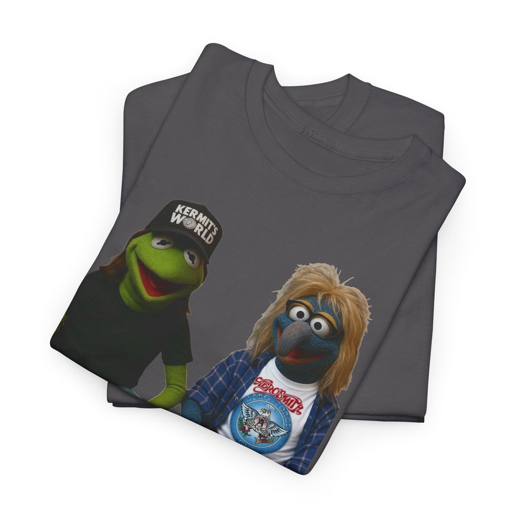 Kermit & Gonzo Waynes World Inspired Character Graphic T-Shirt