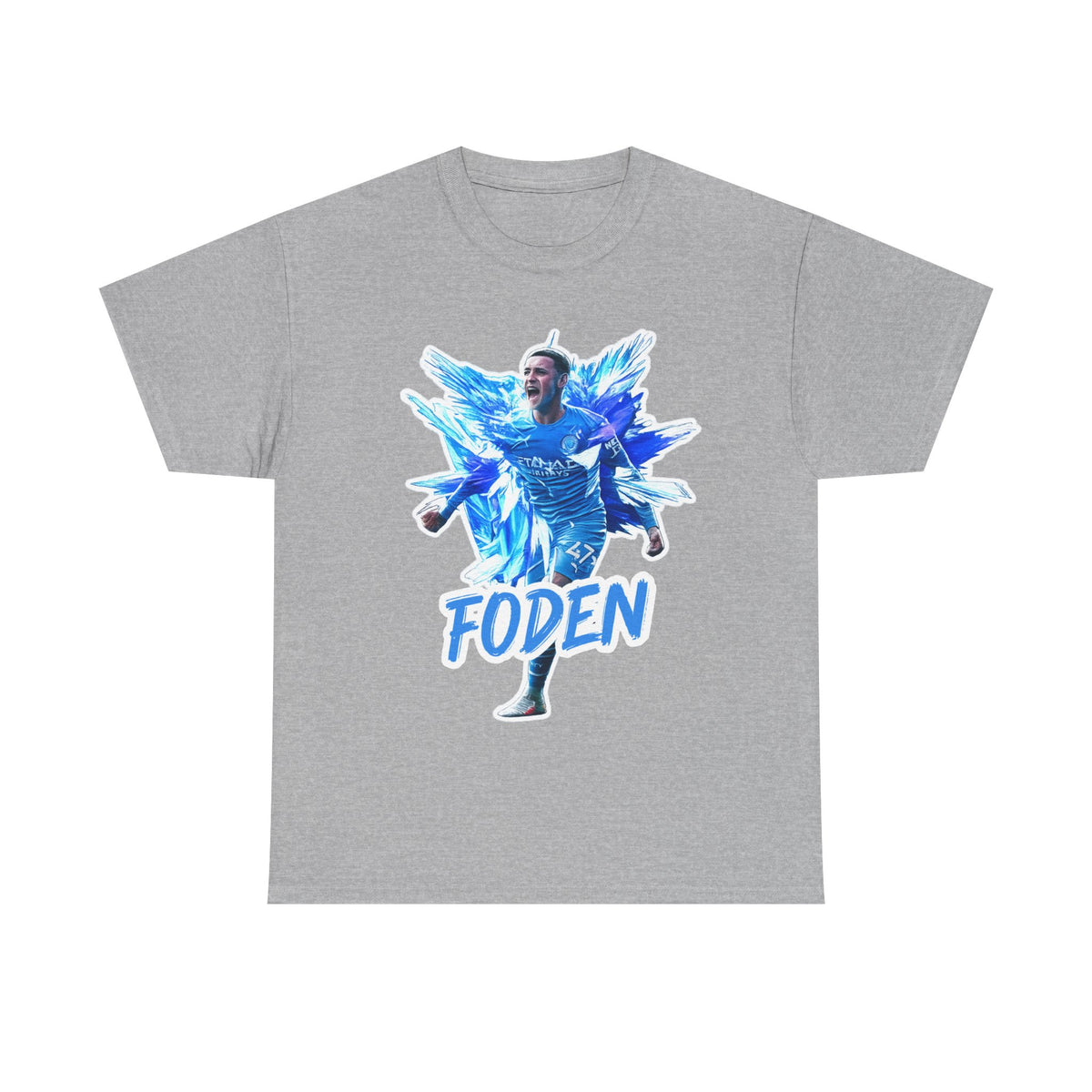 Phil Foden Manchester City Soccer T‑Shirt — Blue Graphic Football Fan Tee