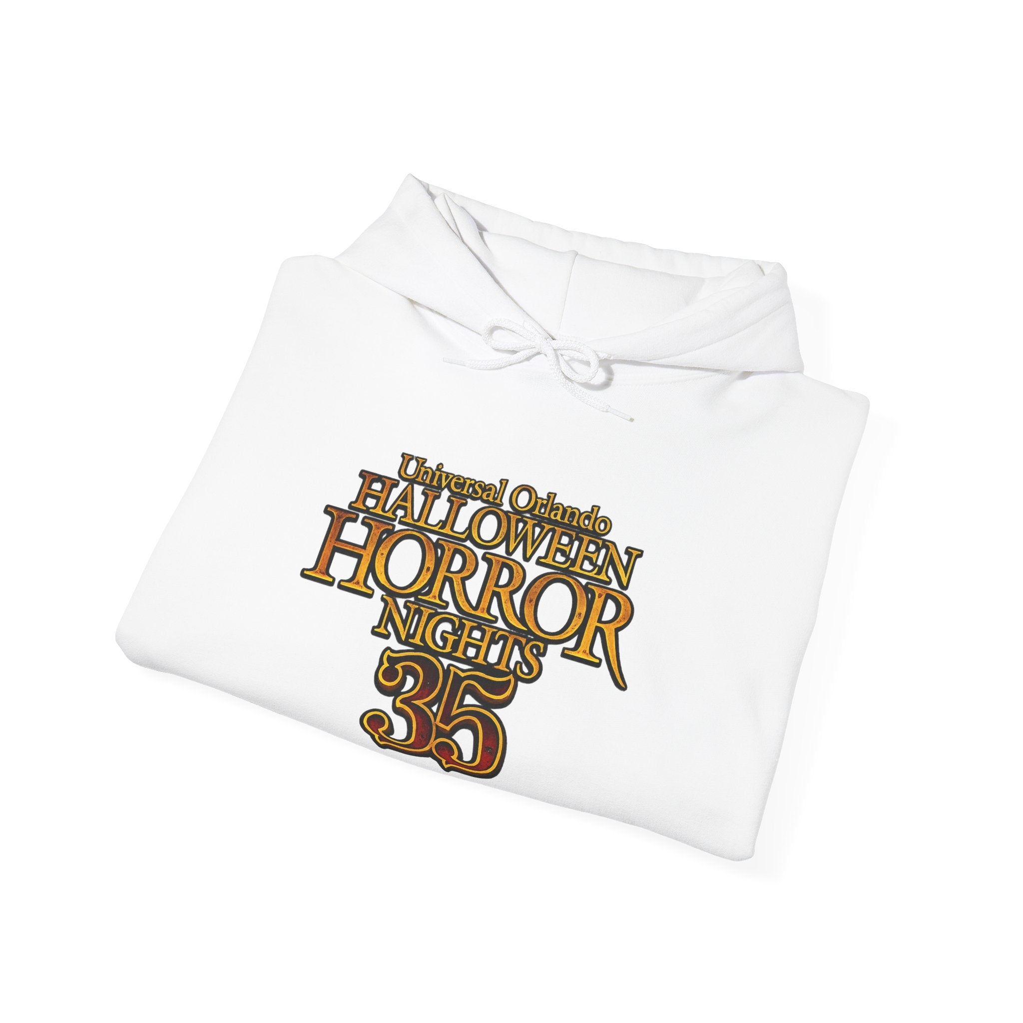 Hoodie — 'Halloween Horror Nights 35' Retro Theme Park Logo Pullover