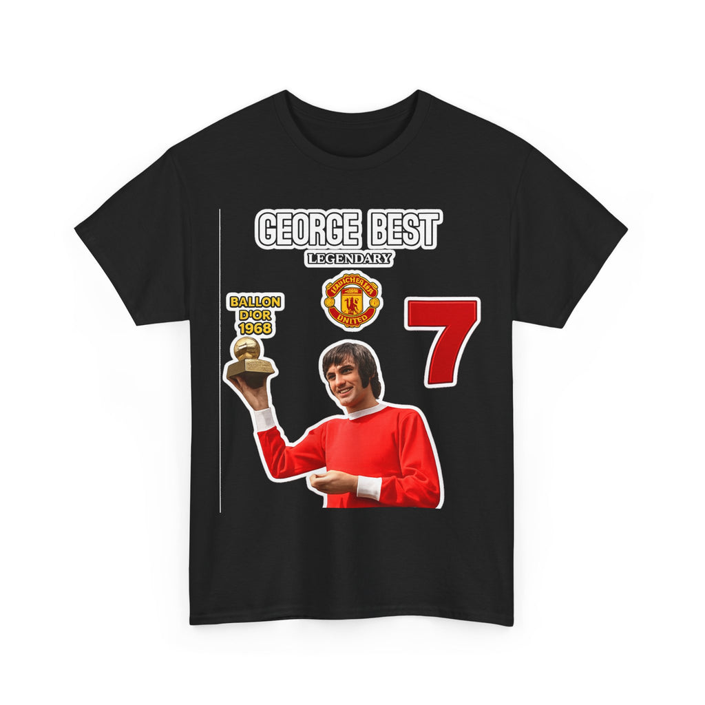 George Best Manchester United #7 Vintage Soccer T-Shirt – Ballon d'Or Tribute