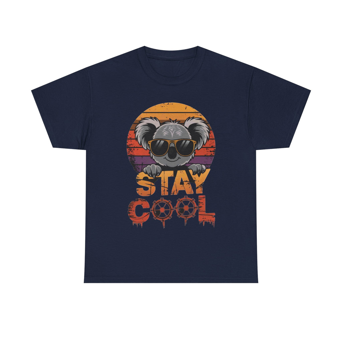 Stay Cool Koala Cotton T-Shirt — Vintage Sunset Sunglasses Tee