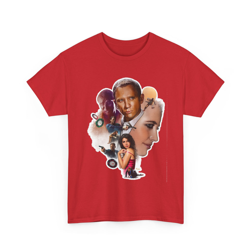 Jame Bond Movie Collage T‑Shirt — Vintage Film Noir Portrait Tee