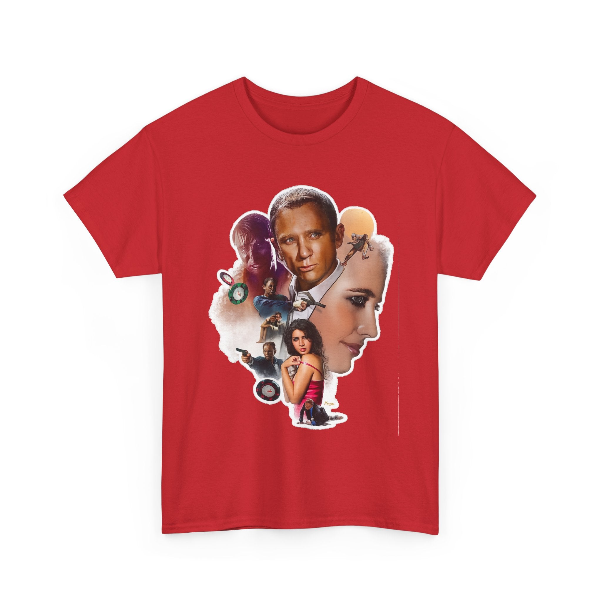 Jame Bond Movie Collage T‑Shirt — Vintage Film Noir Portrait Tee
