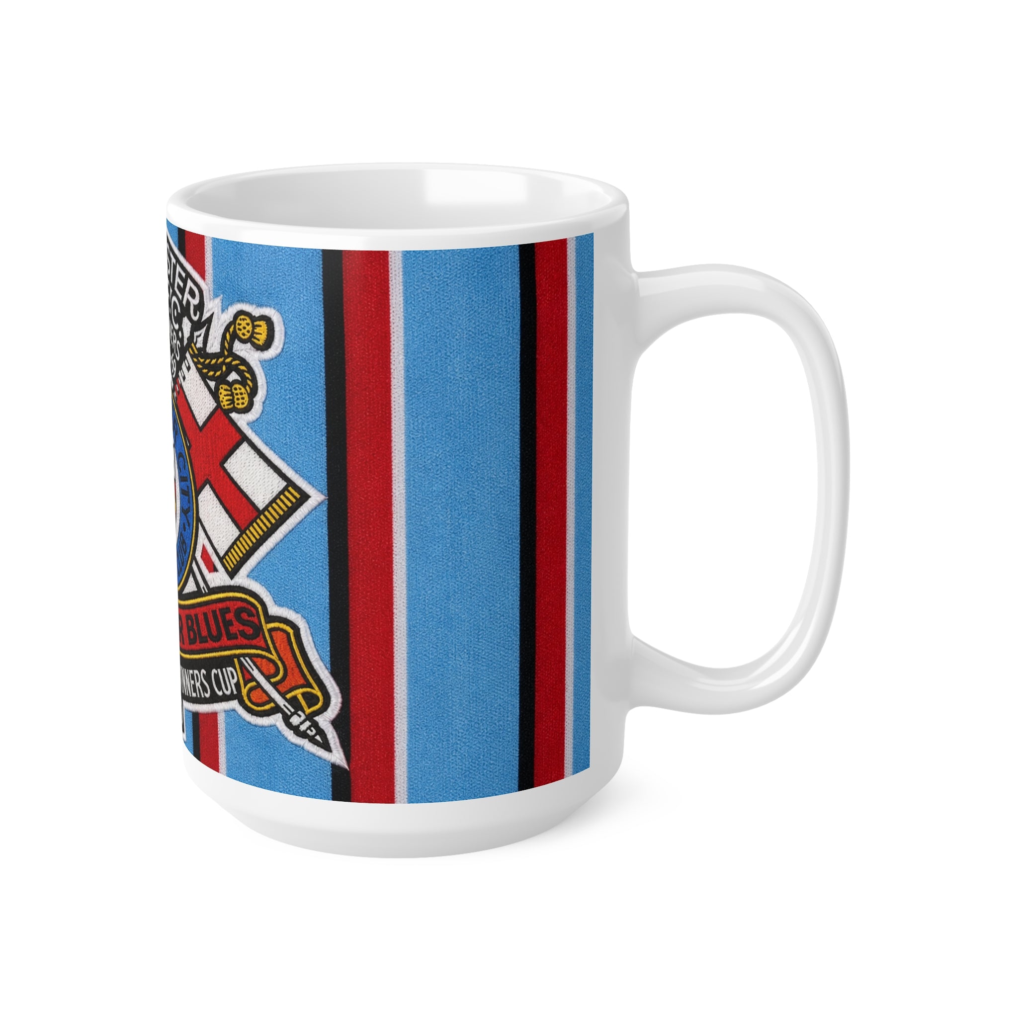 Manchester City Retro Crest Ceramic Mug — 11oz/15oz Football Coffee Cup