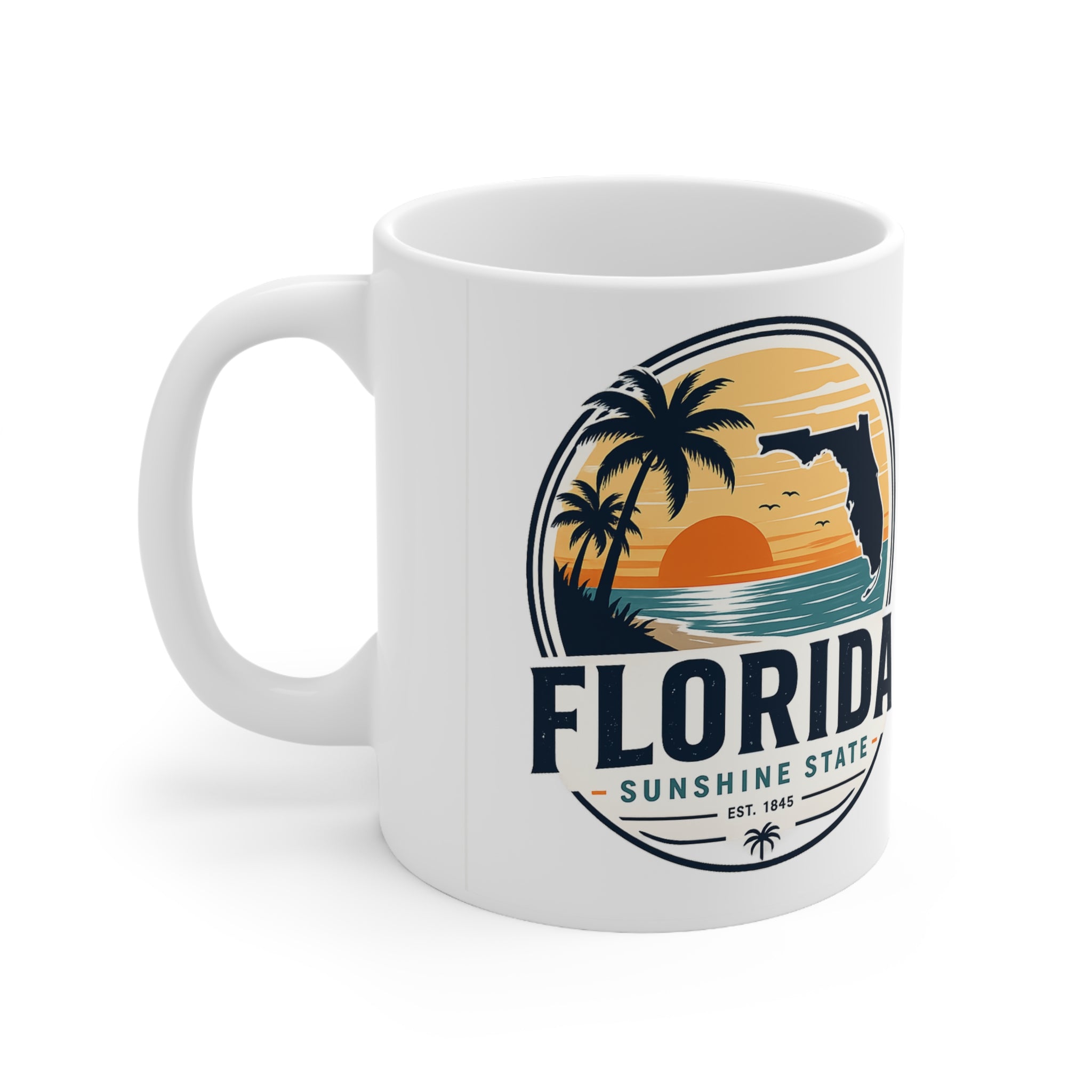 Florida Sunshine State Sunset Mug — Ceramic Coffee Cup (11oz & 15oz)